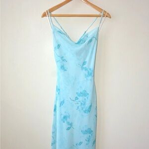 Hydraulic Light Blue Floral Maxi Dress